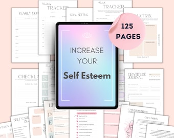 Self Esteem Workbook Self Acceptance Self Esteem Activities Self Confidence therapy people pleasing healthy boundaries Positive self-talk