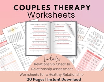 Couples Communication Skills Workbook Marriage Counseling Worksheets Couples Therapy Healthy Relationship Skills Relationship Check In