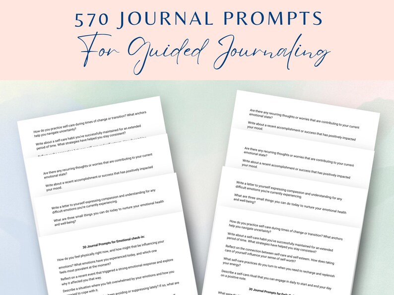 Journaling Prompts, creative writing, gratitude journal, mindful writing,  self-discovery prompts, mental wellness, daily journal prompts