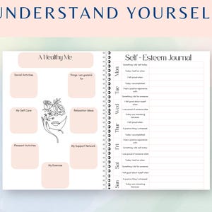 Relationship guide for improving your relationship, boundaries, boundary setting, daily journal prompts, date night ideas, gratitude journal,  self-improvement, self esteem, divorce therapy workbook, marriage separation worksheets