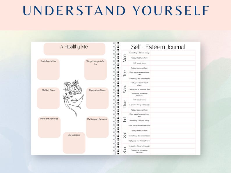 Relationship guide for improving your relationship, boundaries, boundary setting, daily journal prompts, date night ideas, gratitude journal,  self-improvement, self esteem, divorce therapy workbook, marriage separation worksheets