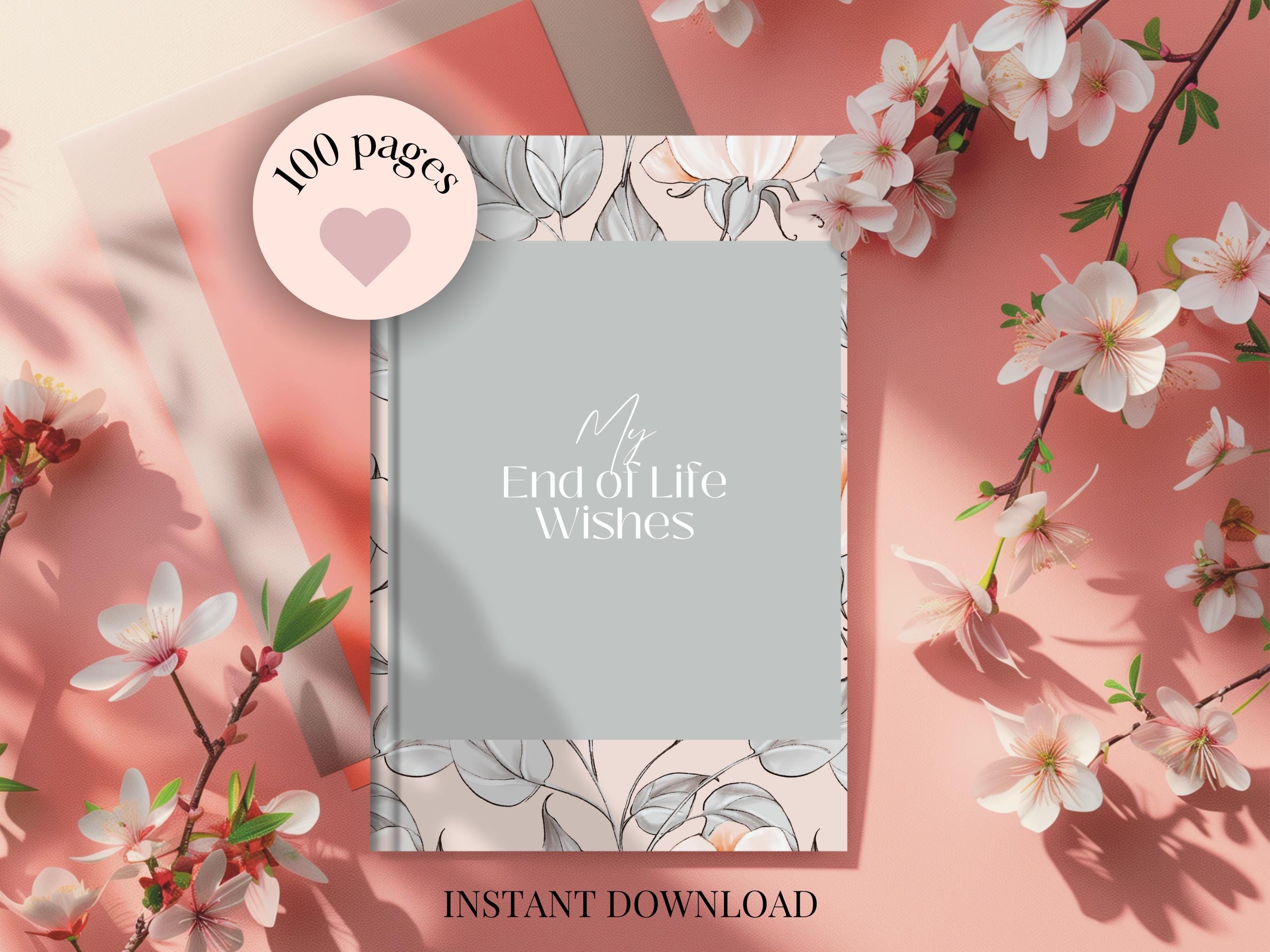 End of Life Planner Printable Final Wishes Template Just in Case Binder ...