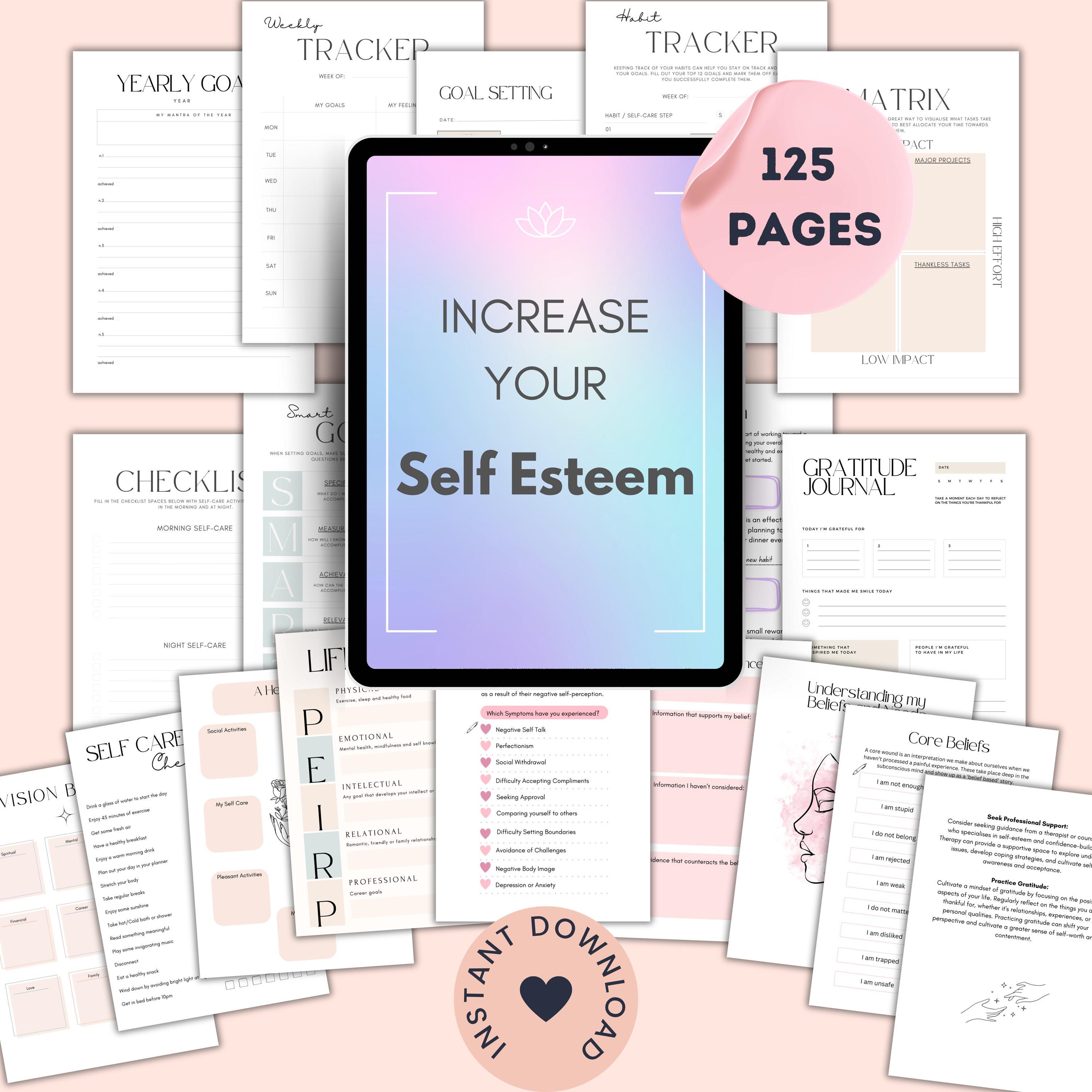 Self Esteem Workbook Self Acceptance Self Esteem Activities Self ...