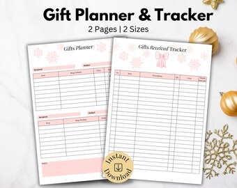 Christmas Gift List Printable Gift Tracker Template Christmas Shopping To do List Gift Checklist Holiday Gift List Tracker Christmas List