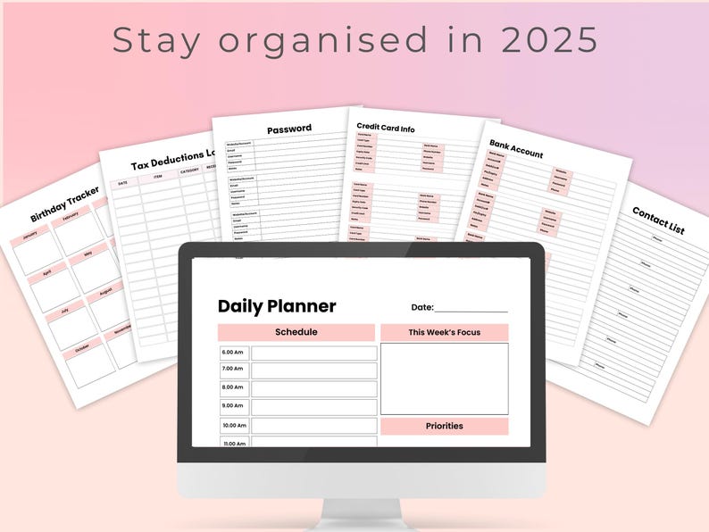 Tailored for adults with ADHD, this productivity planner features an ADHD to-do list and life organization tools to track goals, manage tasks, and set priorities for daily routines and work projects.