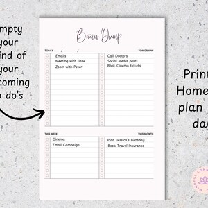 Brain Dump Planner is great for anyone with ADHD to use as a Daily Planner and Thought Organizer. comes with a Daily To do List and Priority Matrix and can be used as a ADHD thought Journal for Mental Clarity and a Thought Journal