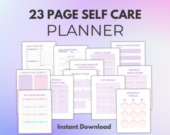 Self Care Journal Healthy Habits Self-Care Practices Meal Planner Vision Board Self-Love Worksheet Self Care Tracker Wellness Habits