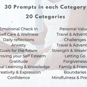 Healing journal prompts for self discovery and journal topics for adults. 570 daily writing prompts and guided journal prompts