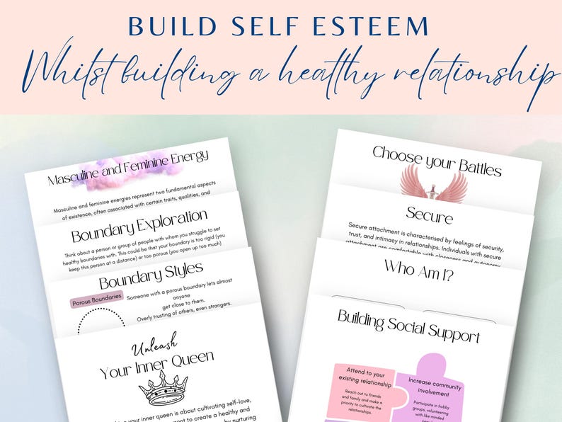 self esteem journal
self esteem activities
healthy boundary
relationship check in
relationship assessment