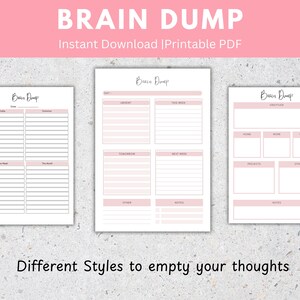 32 page Brain Dump Planner great for anyone with ADHD to use as a Thought Organizer and thought tracker. comes with  Daily To do List and Priority Matrix and can be used as aADHD thought Journal for Mental Clarity Thought Journal