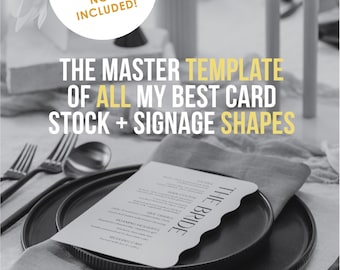 Illustrator Shapes Template: DIY Signage & Stationery (Instant Download)