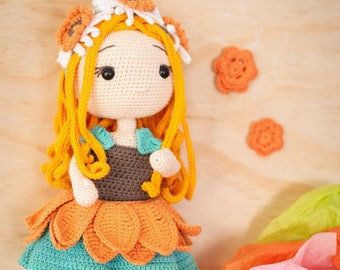 Muñeca de crochet única