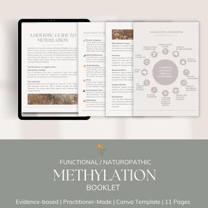 Holistische methylatiegids | MTHFR | Patiëntenfolder | Bewerkbaar | Canvassjabloon | Voor natuurgenezers, voedingsdeskundigen