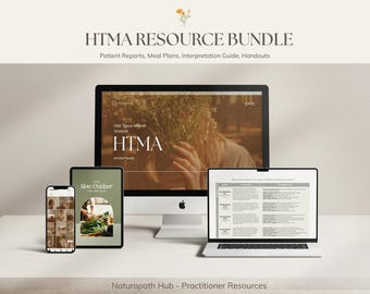 HTMA Template Bundle, Patient Report, Meal Plans, Interpretation Cheat Sheets, Client Handouts