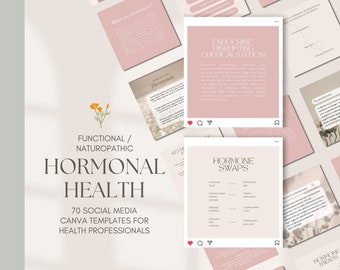 Hormone Health Social Media / Instagram Posts | Canva Template | For Naturopaths, Nutritionists