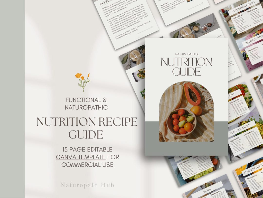 Holistic Nutrition Patient Guide | Canva Template | Commercial License | Resale Rights | for ...