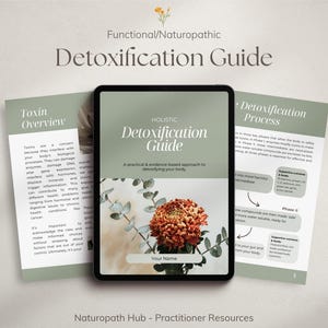 Detox Patient Handout, PLR Ebook, Editable Canva Template, For Naturopaths, Nutritionists, Natural Health Practitioners