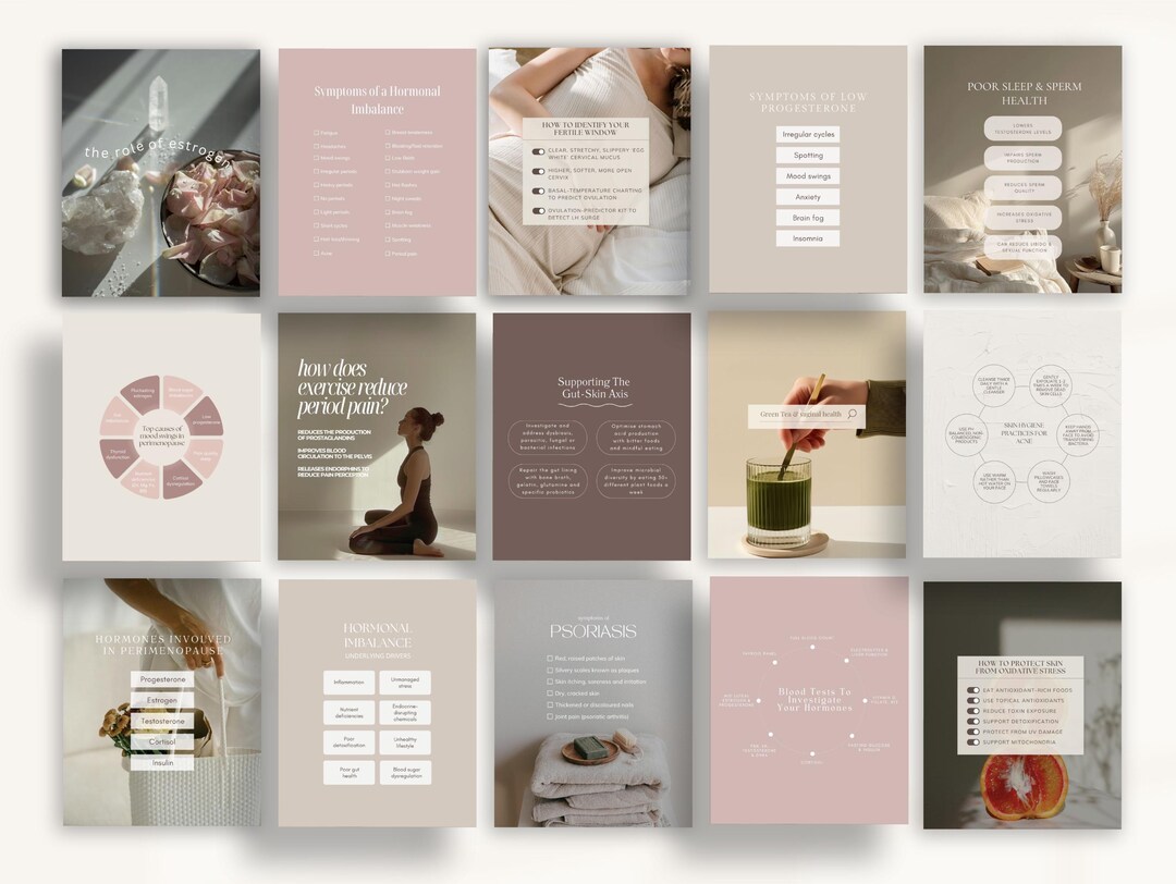 560 Womens Health Social Media Templates Canva | Hormone Skin ...
