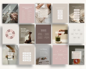 560 Womens Health Social Media Templates Canva | Hormone Skin Perimenopause Preconception Content for Naturopaths