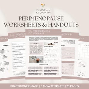 Menopause Worksheets - Printable Trackers, Handouts, Educational Resources - For Practitioners