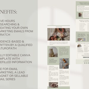 Gut health email series canva template