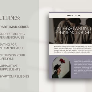Perimenopause email marketing canva template