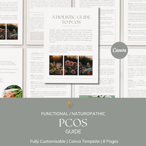 Guide holistique du SOPK | Modifiable | Modèle de toile | Pour les naturopathes, les nutritionnistes