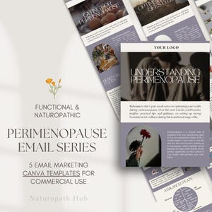 Perimenopause email marketing canva template