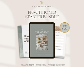 Nutritionist, Practitioner Starter Bundle Canva Template | Intake Form, Blood Test Report & Treatment Plan Template