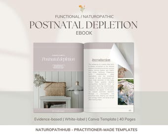 Postnatal Depletion Ebook Canva Template - For Naturopaths & Other Holistic Health Professionals