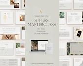 Stress Masterclass, Done-for-you, Webinar, Presentation, Workshop, Course, Canva Template, PowerPoint, For Naturopaths, Nutritionists