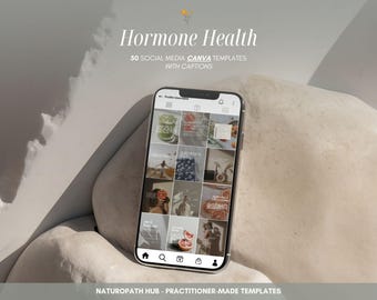 Hormone Balance Instagram Post Canva Template | Naturopath Social Media | Women's Health | Wellness Content