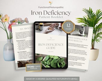 Iron Deficiency Patient Guide | Anemia Diet & Supplement Handout PDF | Clinical Resource for Practitioners