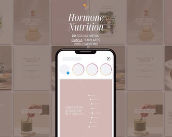 Hormone Nutrition Instagram Canva Templates | For ND's, Functional Medicine Practitioners, Nutritionists