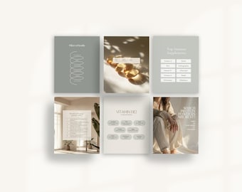 Functional Nutrition Instagram Canva Templates - 140 Posts Plus Captions. For ND's, Naturopaths, Nutritionists, Dietitians