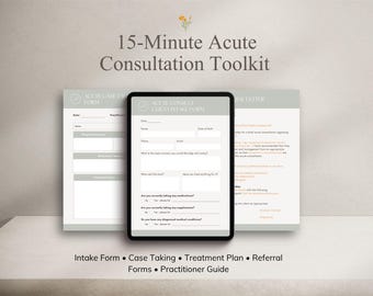 15 Minute Acute Consultation Forms |  Naturopath, Nutritionist, Health Food, Pharmacy | Canva Templates
