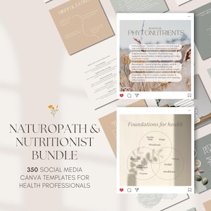 Naturopath & Nutritionist Instagram Canva Template | Hormones | Nutrition | Gut | Mental wellbeing | Thyroid | Instagram
