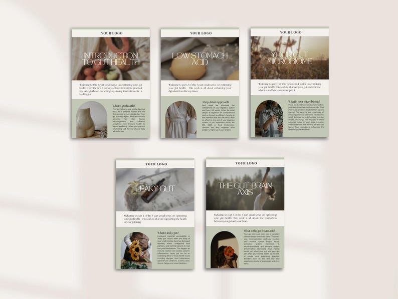 Gut health email series canva template