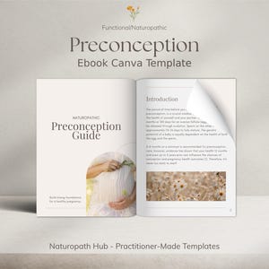 Fertility, Preconception PLR Ebook, White-label, Canva Template, For Naturopaths, Nutritionists, Holistic & Functional Health Practitioners