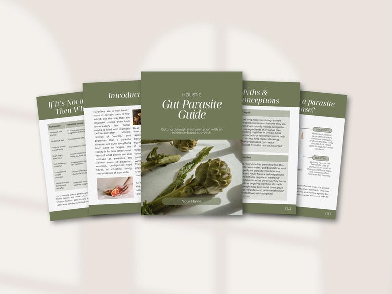 Gut Parasite Guide: 14 Page Canva Template for Naturopaths and Other ...