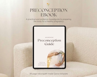 Preconception Ebook | Fertility Nutrition | Preparing for Pregnancy | Done-For-You Ebook | Canva Template