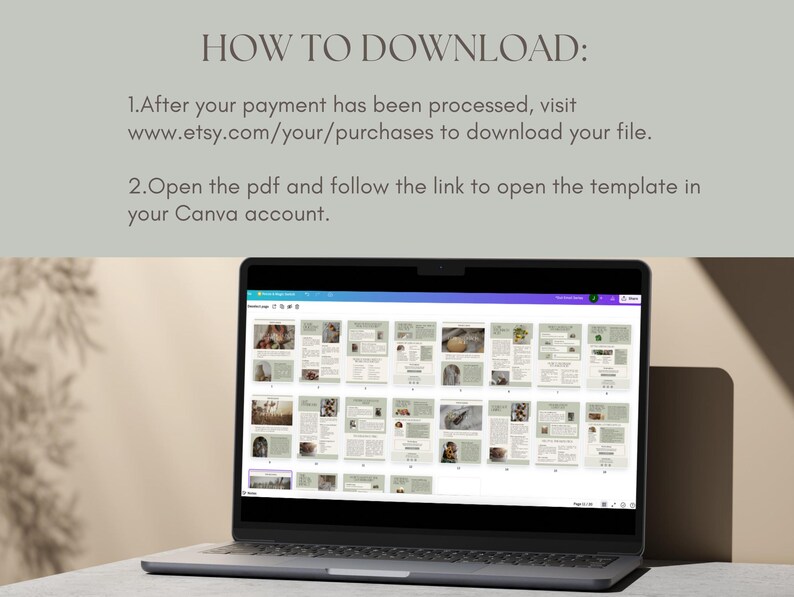 Gut health email series canva template