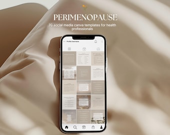 Perimenopause Instagram Posts for Naturopaths | 70 Canva Templates | Women's Health Practitioner Content