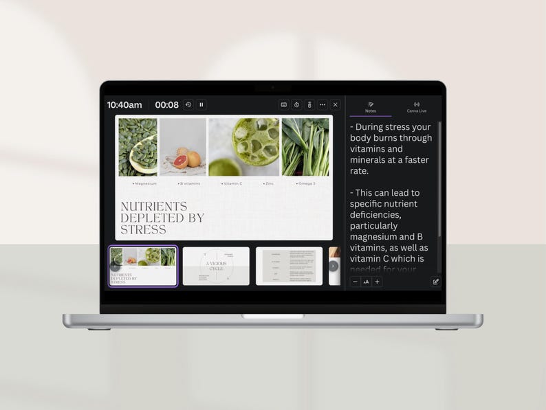 Done-for-you stress masterclass, webinar, presentation, workshop for naturopaths, nutritionists