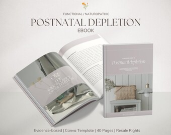 Postpartum Recovery Ebook Canva Template - For Naturopaths & Other Holistic Health Professionals