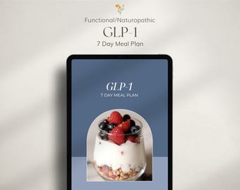 GLP-1 7 Day Meal Plan - Editable Canva Template - For Health Professionals