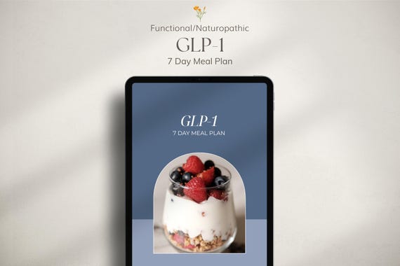 glp 1 7 in 1 GLP-1 7 Day Meal Plan - Editable Canva Template - for Health Professionals