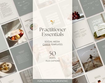 Health Practitioner Social Media Posts – Nutrition, Gut Health, Hormones (Canva Template)