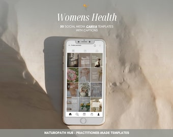 Womens Health Social Media Canva Template | Naturopath Instagram | Hormones | Wellness Content