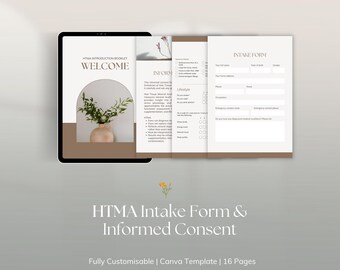 Hair Tissue Mineral Analysis HTMA Clinic Intake Form & Informed Consent - For Health Practitioners